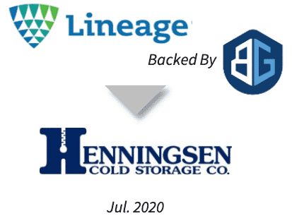 Lineage Backed by Bay Grove Capital - Henningsen Cold Storage Co.