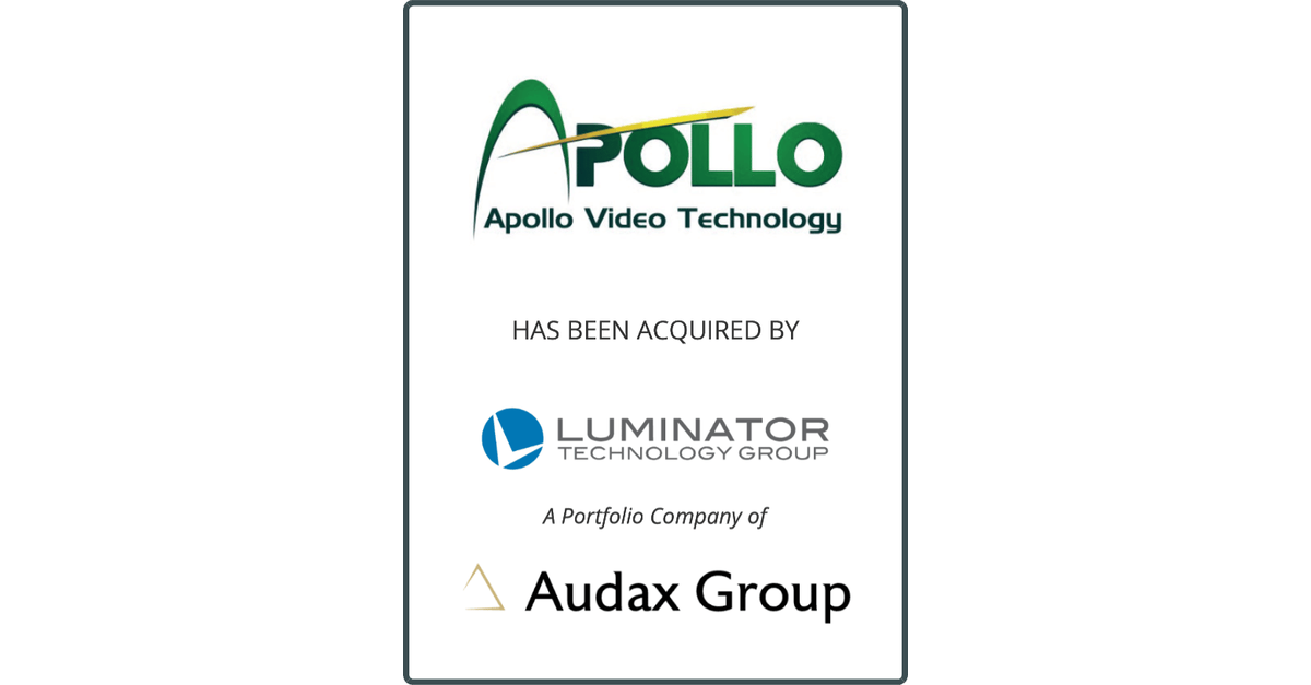 Apollo Video Technology Has Been Acquired by Luminator Technology Group ...