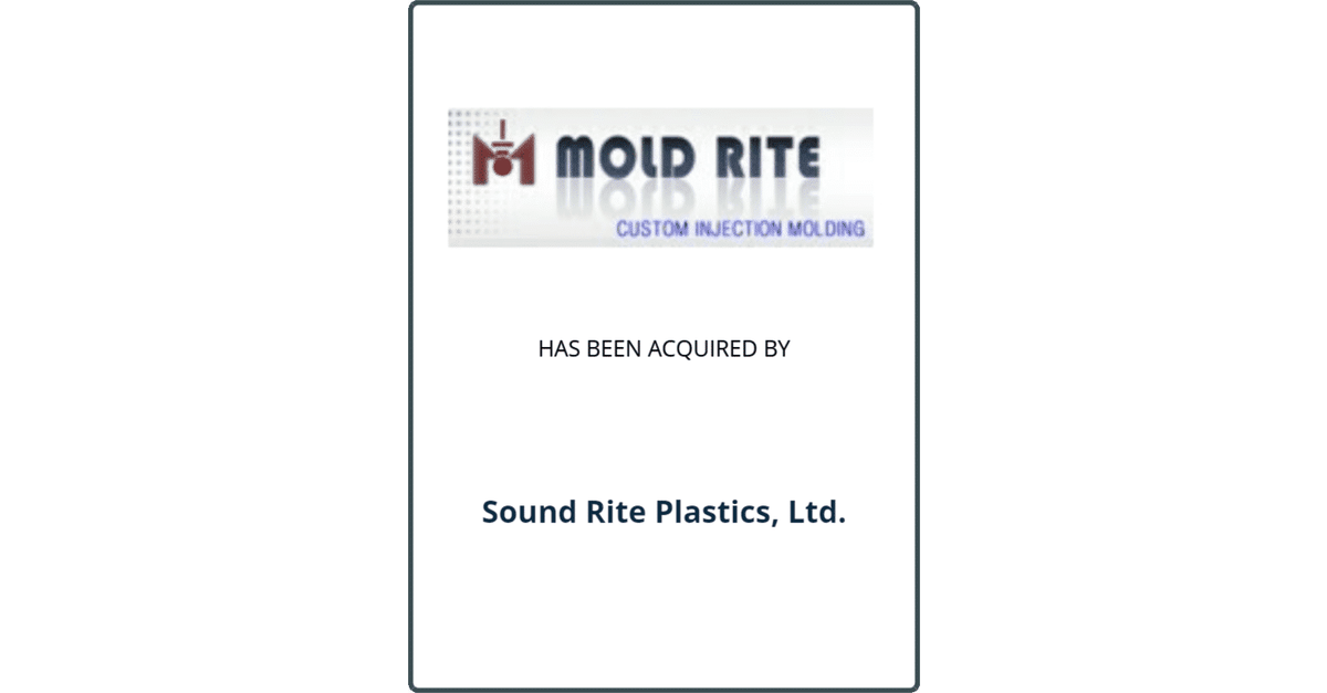 Mold Rite, Inc. Has Been Acquired by Sound-Rite Plastics, Ltd ...
