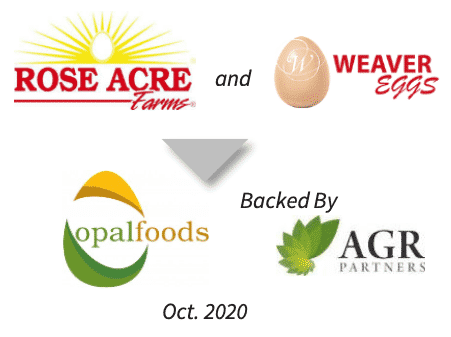 Rose Acre Farms and Weaver Effs - Opal Foods backed by AGR partners